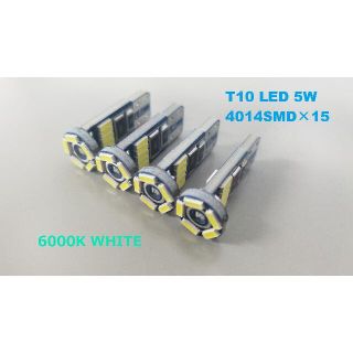 LED T10（T16）ウエッジ球 4014SMD 無極性　4個(汎用パーツ)