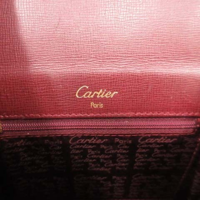 Cartier(カルティエ)のカルティエ マストライン ハンドバッグ ワンハンドル レザー ボルドー レディースのバッグ(ハンドバッグ)の商品写真