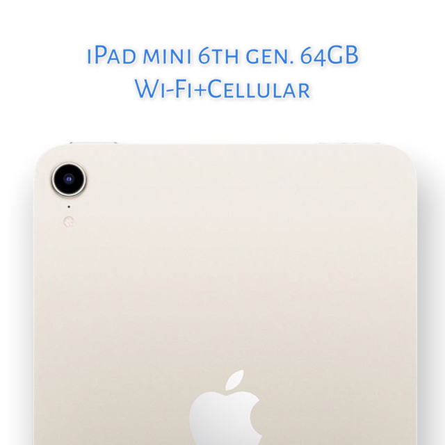 Apple(アップル)の【未開封品】iPad mini 6 64GB セルラー スターライト スマホ/家電/カメラのPC/タブレット(タブレット)の商品写真