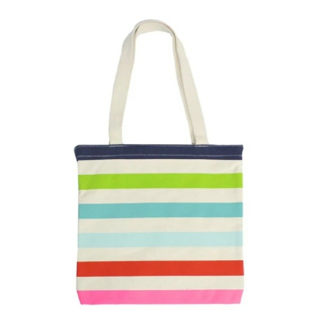 kate spade new york(ケイトスペードニューヨーク)の【新品】ケイトスペード　キャンバスブックトート　CANDY STRIPE レディースのバッグ(トートバッグ)の商品写真