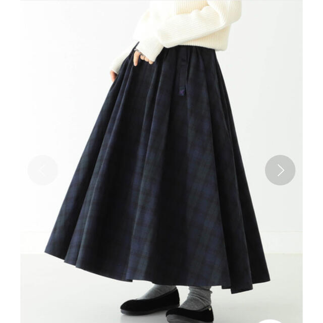 GRAMICCI(グラミチ)のGURAMICCI×BEAMS BOY ブラックウォッチフレアスカート レディースのスカート(ロングスカート)の商品写真