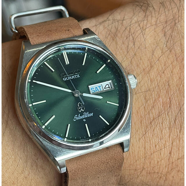 Seiko Silverwave Qz 希少Green/緑文字盤 稼働品 - 時計