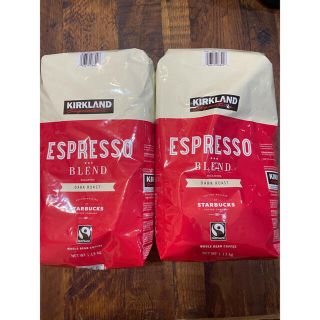 スターバックスコーヒー(Starbucks Coffee)のコストコ　カークランドスターバックスエスプレッソ1.13kg2袋コーヒー豆(コーヒー)