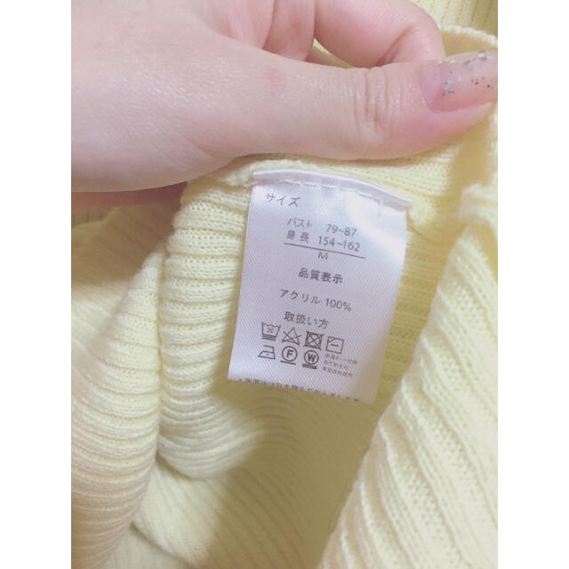 黄色 イエロー 【M】長袖 ニット🧶💛💛 レディースのトップス(ニット/セーター)の商品写真