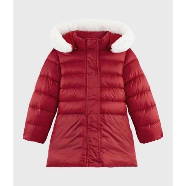 PETIT BATEAU - 【PETIT BATEAU】プチバトー 中綿入りフード付き