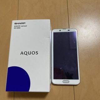 シャープ(SHARP)のSHARP  AQUOS sense2  SH-M08 ホワイトシルバー(スマートフォン本体)