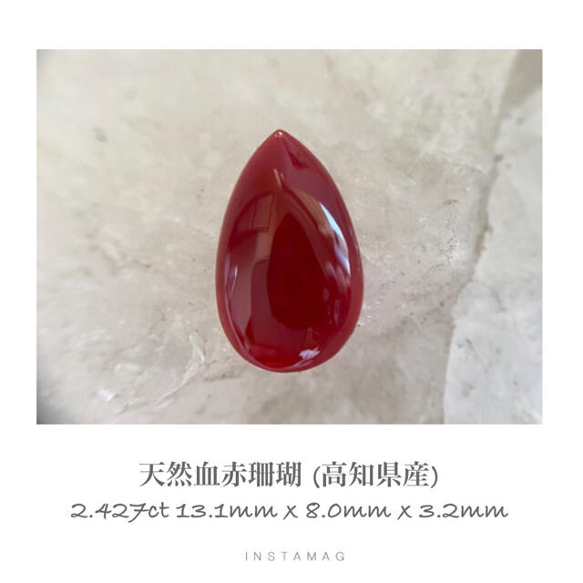 (R1005-7)『最高級高知県産』天然血赤珊瑚　2.427ct