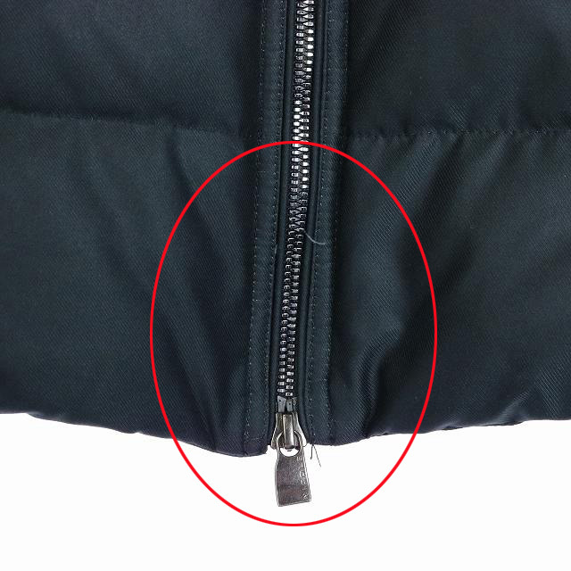 MONSIEUR NICOLE(ムッシュニコル)のムッシュニコル ダウンジャケット ブルゾン アウター フード 48 M 黒 メンズのジャケット/アウター(ダウンジャケット)の商品写真