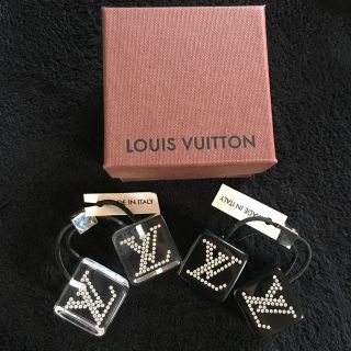 ルイヴィトン(LOUIS VUITTON)の廃盤 ヴィンテージ ヴィトン ロゴ キューブ ヘアゴム(ヘアゴム/シュシュ)