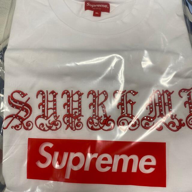 メンズSupreme Old English Rhinestone S/STop XL