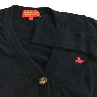 ヴィヴィアンウエストウッド(Vivienne Westwood)の【美品】Vivienne Westwood☆Vネックカーディガン 赤オーブ(カーディガン)