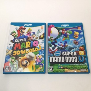 ウィーユー(Wii U)のWii U 2本セット 3Dワールド、ニュー·スーパーマリオブラザーズ·U(家庭用ゲームソフト)