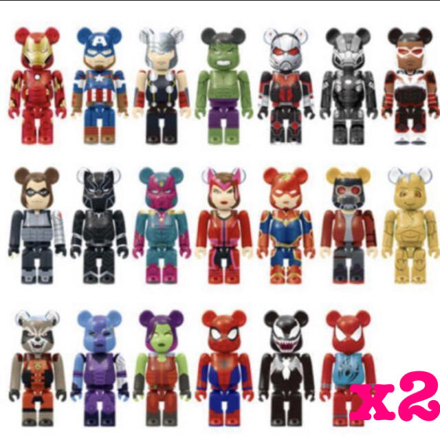 MARVEL マーベル　ベアブリック　ハッピーくじ　BE@RBRICK　1〜25