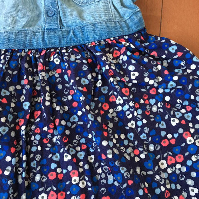 Old Navy(オールドネイビー)の★syu-to様専用★双子さんにも♡デニムドッキングワンピース キッズ/ベビー/マタニティのキッズ服女の子用(90cm~)(ワンピース)の商品写真