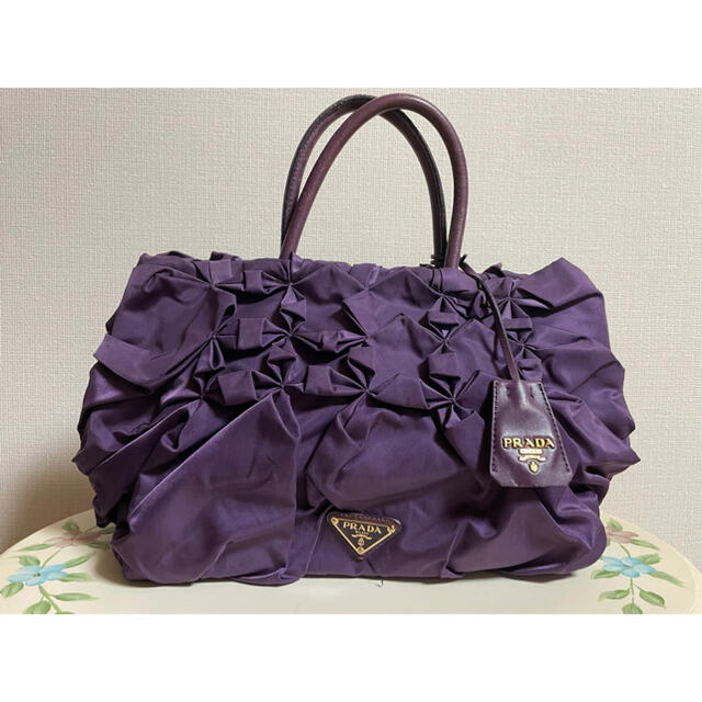 PRADA - プラダフリルギャザーハンドバック