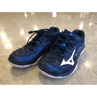 ミズノ(MIZUNO)の【中古】ほぼ新品　バドミントンシューズ　MIZUNO 24.5cm(バドミントン)