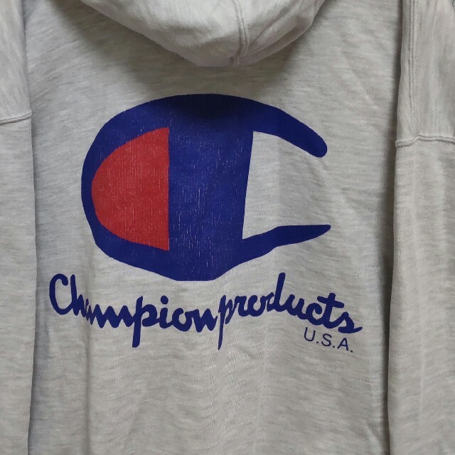 Champion - チャンピオン ビックロゴプリント パーカー 80s JASPO規格