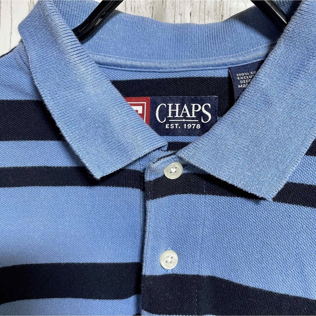 CHAPS(チャップス)のCHAPS チャップス 水色 ポロシャツ メンズのトップス(Tシャツ/カットソー(半袖/袖なし))の商品写真