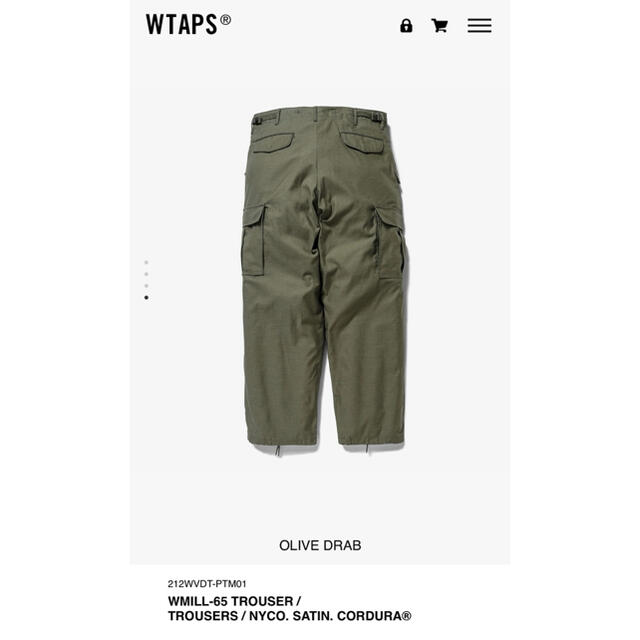 W)taps(ダブルタップス)のwtaps WMILL-65 TROUSER / TROUSERS /S サイズ レディースのパンツ(ワークパンツ/カーゴパンツ)の商品写真