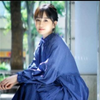 ルシェルブルー(LE CIEL BLEU)のIRENE 前田敦子さん着用　カタログ掲載　チェックボリュームドレス(ロングワンピース/マキシワンピース)