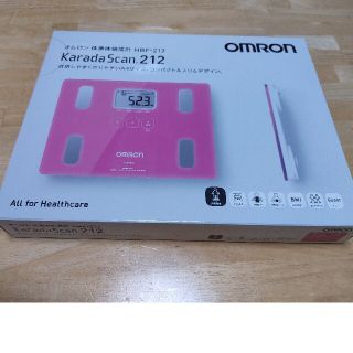 オムロン(OMRON)のオムロン 体重体組成計 カラダスキャン HBF-212-PK ピンク(体重計/体脂肪計)