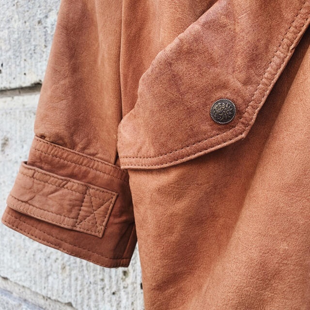 80-90's Vintage Brown leather jacket
