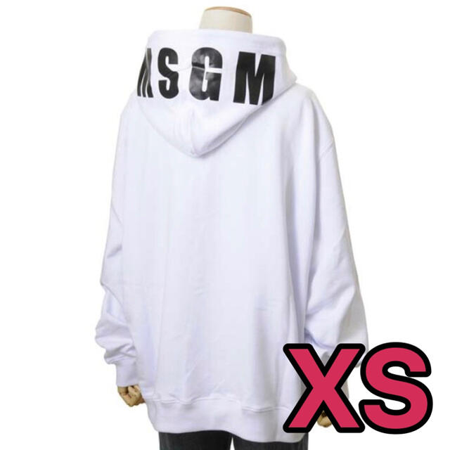 保証書付】 MSGM - 新品 MSGM フードパーカー オーバーサイズ ホワイト