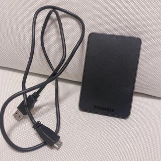 トウシバ(東芝)の東芝 ポータブルHDD 500GB ブラック HD-AA50GK(PC周辺機器)