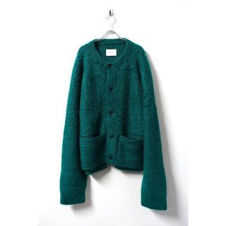 サンシー(SUNSEA)の20aw stein KID MOHAIR CARDIGAN Green(カーディガン)