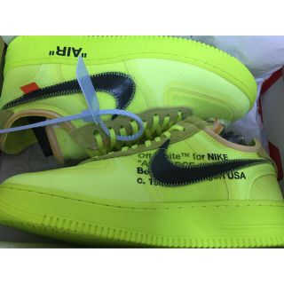 ナイキ(NIKE)のNIKE AIR FORCE 1 off white volt 27.5(スニーカー)