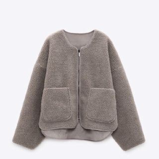 ザラ(ZARA)のリバーシブルボアジャケット(ブルゾン)