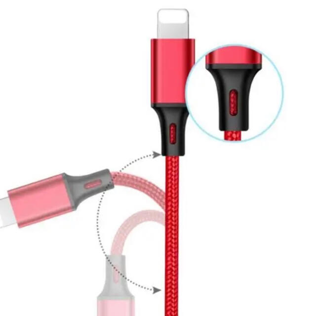 充電ケーブル 3in1 typeC 急速充電 USB アイフォン アンドロイド スマホ/家電/カメラのスマートフォン/携帯電話(バッテリー/充電器)の商品写真