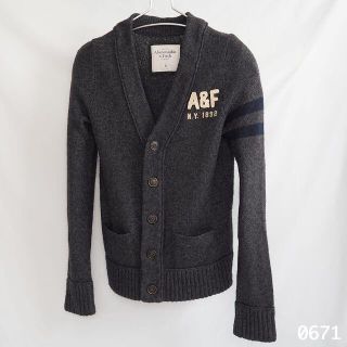 アバクロンビーアンドフィッチ(Abercrombie&Fitch)のアバクロンビー&フィッチ マールドカラー 先染め 霜降り グレー カーディガン(カーディガン)