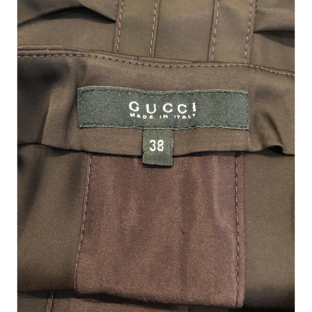 Gucci(グッチ)の処分セール　美品　GUCCI グッチ　タイトスカート　ブラウン　パープル レディースのスカート(ひざ丈スカート)の商品写真