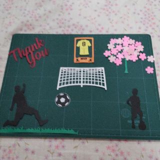 サッカー　ペーパークラフト　thankyou ユニフォーム　ゴール　ボール　桜(各種パーツ)