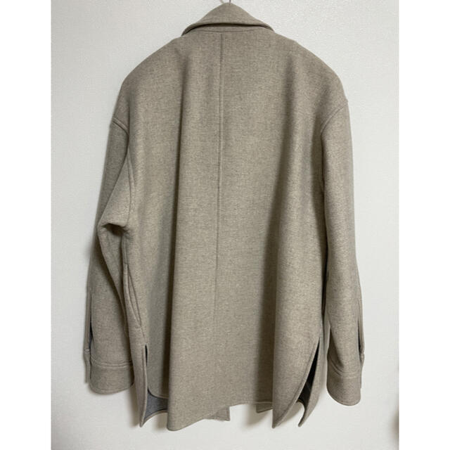 タグ付き オーラリー ライトメルトンジップシャツ チャコール size1