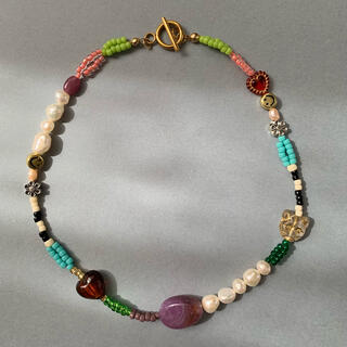 ビューティアンドユースユナイテッドアローズ(BEAUTY&YOUTH UNITED ARROWS)のoriginal beads necklace 68 淡水パール チェコビーズ(ネックレス)