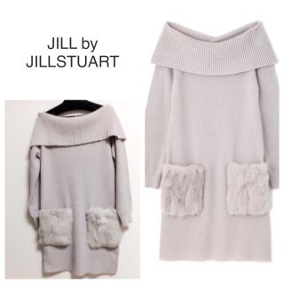 ジルバイジルスチュアート(JILL by JILLSTUART)のJILL by JILLSTUART♡アンゴラファーポケットワンピース(ミニワンピース)