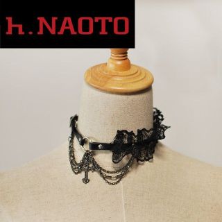 エイチナオト(h.naoto)のh.NAOTO　レース＆クロス付きアシメチョーカー(ネックレス)