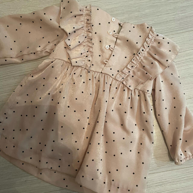 ZARA KIDS(ザラキッズ)のZara baby ワンピース　ドット  ピンク キッズ/ベビー/マタニティのベビー服(~85cm)(ワンピース)の商品写真