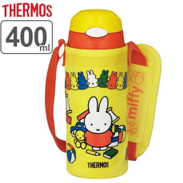 THERMOS(サーモス)のミッフィー 水筒 真空断熱ストローボトル 400ml エンタメ/ホビーのおもちゃ/ぬいぐるみ(キャラクターグッズ)の商品写真