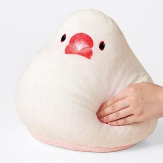 フェリシモ(FELISSIMO)のYOU+MORE!×小鳥部　おもちみたいな文鳥クッション　白文鳥(クッション)