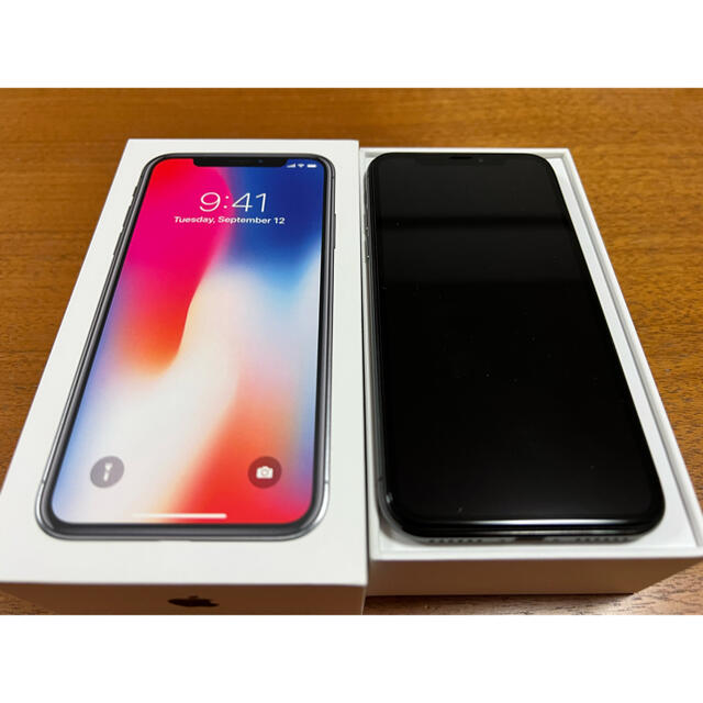 iPhone x 256GB 美品 スペースグレー - スマートフォン/携帯電話