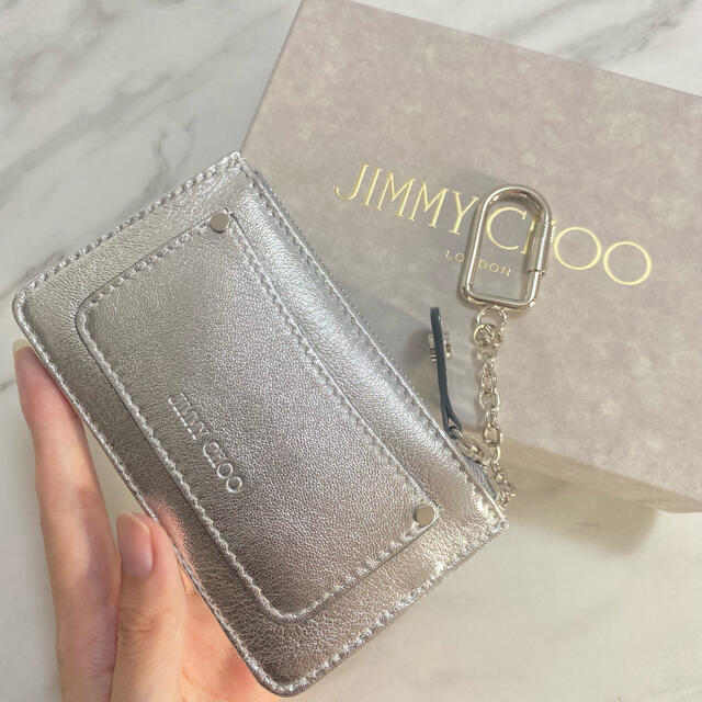 【新品】Jimmy Choo スタッズ キーケース キーリング付き シルバー