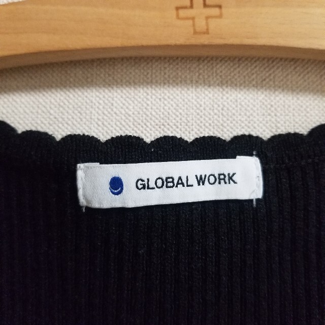 GLOBAL WORK(グローバルワーク)の【global work】 ニットタンクトップ　黒 レディースのトップス(タンクトップ)の商品写真