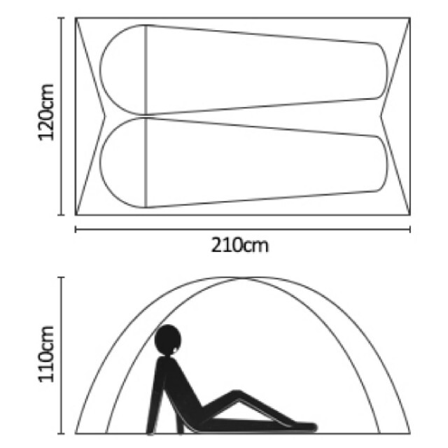 テント ツーリングテント ソロテント 二重層 3-4人用 防水 通気 軽量 紫外 3