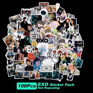EXO エクソ ステッカー  108枚セット(アイドルグッズ)