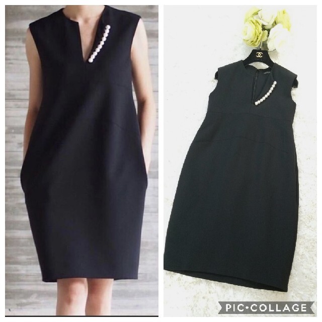 BARNEYS NEW YORK - ☆美品☆YOKO CHANヨーコチャン☆パールワンピース BARNEYS NEW YORK - ☆美品☆YOKO CHANヨーコチャン☆パールワンピース