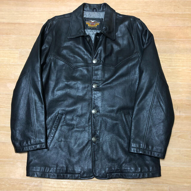 希少 90s HARLEY-DAVIDSON レザー カーコート ハーフコート