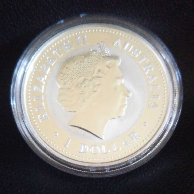 希少 2005年 金メッキ ワライカワセミ 純銀 1オンス銀貨